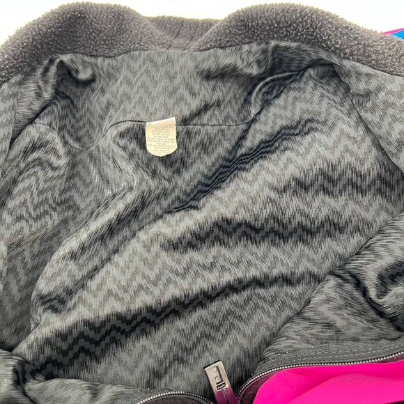 Vintage Solus 1/2 Zip  Polar Fleece Pullover Jacket Large Unisex Pink Blue USA - Picture 7 of 10